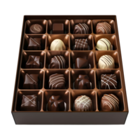 AI generated 3D Rendering of a Chocolate Gift Box on Transparent Background - Ai Generated png