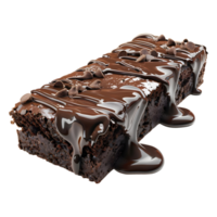 AI generated 3D Rendering of a Chocolate Slice on Transparent Background - Ai Generated png