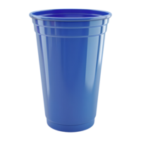 AI generated 3D Rendering of a Blue Empty Plastic Basket on Transparent Background - Ai Generated png