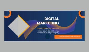 DIGITAL MARKETING WEB BANNER vector