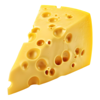 ai généré 3d le rendu de une savoureux Jaune fromage sur transparent Contexte - ai généré png