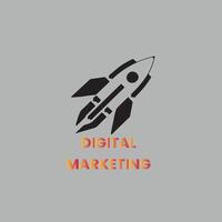 digital márketing logo diseño vector