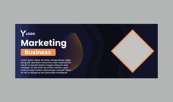 diseño de banner web de marketing digital vector