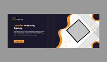 diseño de banner web de marketing digital vector