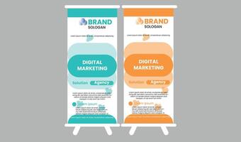 banner enrollable de marketing digital vector