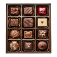 AI generated 3D Rendering of a Chocolate Gift Box on Transparent Background - Ai Generated png