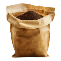 AI generated 3D Rendering of a Coffee Powder in a Bag on Transparent Background - Ai Generated png