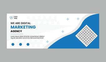 diseño de banner web de marketing digital vector