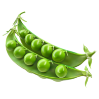 AI generated 3D Rendering of a Green Fresh Peas on Transparent Background - Ai Generated png