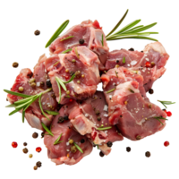 AI generated 3D Rendering of a Mutton or Beef Raw Meet on Transparent Background - Ai Generated png