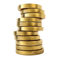 AI generated 3D Rendering of a Stack of Coins on Transparent Background - Ai Generated png