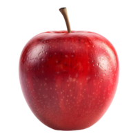 ai généré 3d le rendu de une rouge Pomme sur transparent Contexte - ai généré png