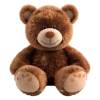 ai generiert 3d Rendern von ein Teddy Bär Spielzeug auf transparent Hintergrund - - ai generiert png