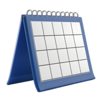 ai gegenereerd 3d renderen van een kalender Aan transparant achtergrond - ai gegenereerd png