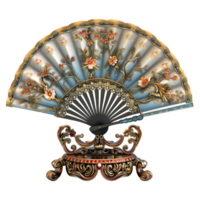 AI generated 3D Rendering of a Traditional Chinese Hand Fan on Transparent Background - Ai Generated png