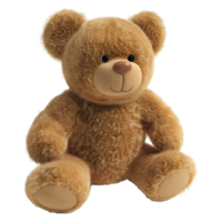 ai gerado 3d Renderização do uma Urso de pelúcia Urso brinquedo em transparente fundo - ai gerado png