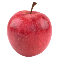 ai generado 3d representación de un rojo manzana en transparente antecedentes - ai generado png