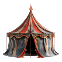 ai généré 3d le rendu de une cirque tente sur transparent Contexte - ai généré png