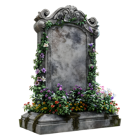 AI generated 3D Rendering of a Ancient Tombstone on Transparent Background - Ai Generated png