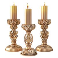 AI generated 3D Rendering of a Candles on a Stand on Transparent Background - Ai Generated png