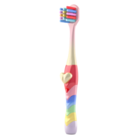 ai generado 3d representación de un dientes cepillo en transparente antecedentes - ai generado png