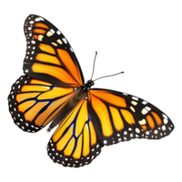 AI generated 3D Rendering of a Butterfly Flying on Transparent Background - Ai Generated png