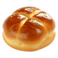 ai gerado 3d Renderização do uma cozido pão em transparente fundo - ai gerado png