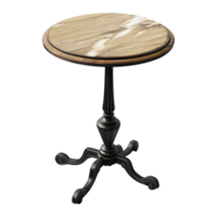 ai généré 3d le rendu de une café chaise et table sur transparent Contexte - ai généré png