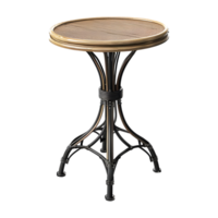 AI generated 3D Rendering of a Cafe Chair and Table on Transparent Background - Ai Generated png