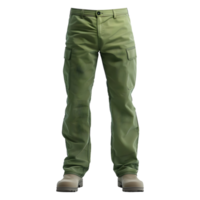 ai generado 3d representación de un verde color hombre y mujer pantalón en transparente antecedentes - ai generado png