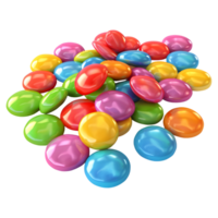 AI generated 3D Rendering of a Colorful Beans Candy on Transparent Background - Ai Generated png