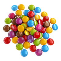 AI generated 3D Rendering of a Colorful Beans Candy on Transparent Background - Ai Generated png