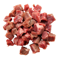AI generated 3D Rendering of a Chopped Raw Meat on Transparent Background - Ai Generated png