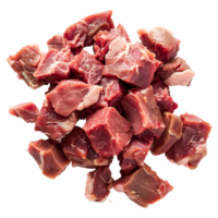 AI generated 3D Rendering of a Chopped Raw Meat on Transparent Background - Ai Generated png