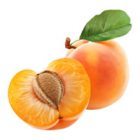 AI generated 3D Rendering of a Apricot on Transparent Background - Ai Generated png