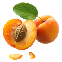 AI generated 3D Rendering of a Apricot on Transparent Background - Ai Generated png