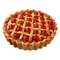 AI generated 3D Rendering of a Strawberry Cake on Transparent Background - Ai Generated png