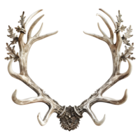 AI generated 3D Rendering of a Deer Horns on Transparent Background - Ai Generated png