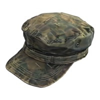 ai gerado 3d Renderização do uma exército chapéu ou boné em transparente fundo - ai gerado png