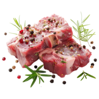 AI generated 3D Rendering of a Mutton or Beef Raw Meet on Transparent Background - Ai Generated png