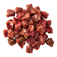 AI generated 3D Rendering of a Chopped Raw Meat on Transparent Background - Ai Generated png
