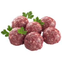 AI generated 3D Rendering of a Raw Meat Bowls on Transparent Background - Ai Generated png