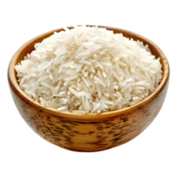 ai gegenereerd 3d renderen van een basmati rijst- in een kom Aan transparant achtergrond - ai gegenereerd png