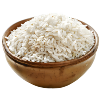 ai gerado 3d Renderização do uma basmati arroz dentro uma tigela em transparente fundo - ai gerado png