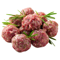 AI generated 3D Rendering of a Raw Meat Bowls on Transparent Background - Ai Generated png