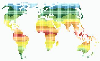 cuadrado forma mundo mapa en blanco antecedentes. vector