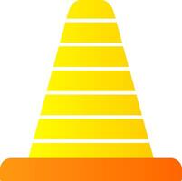 Traffic Cone Flat Gradient  Icon vector