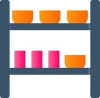 Rack Flat Gradient  Icon vector