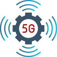 5G Flat Gradient  Icon vector