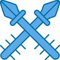 Harpoon Filled Blue  Icon vector